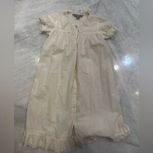 April Cornell Cream Nightgown with Lace Details